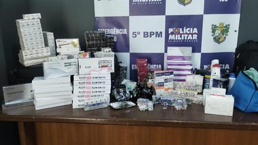 Homem é preso com 621 medicamentos emagrecedores e anabolizantes em ônibus em MT