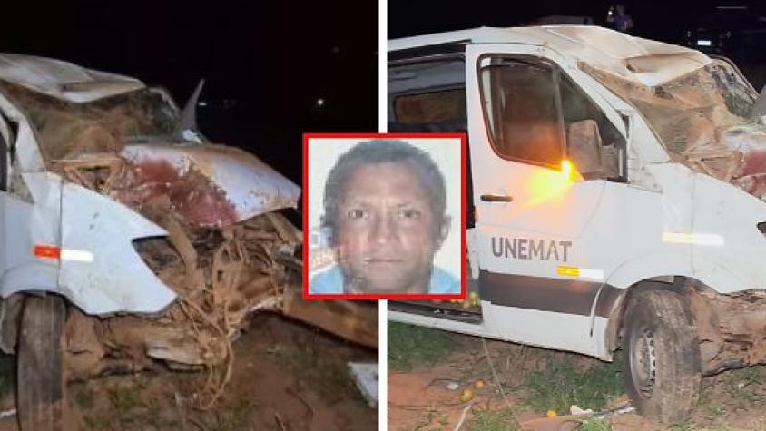Batida entre moto e van da Unemat mata homem de 50 anos em Sinop
