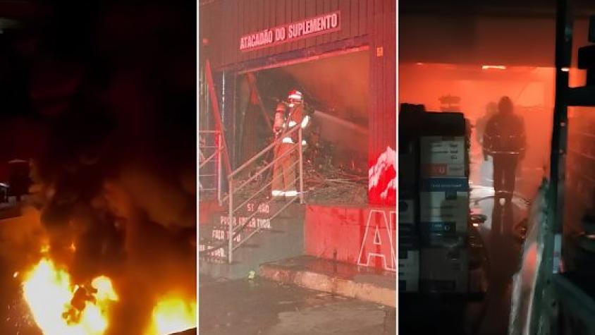 Incêndio destrói Atacadão do Suplemento e Dona Festa em Cuiabá